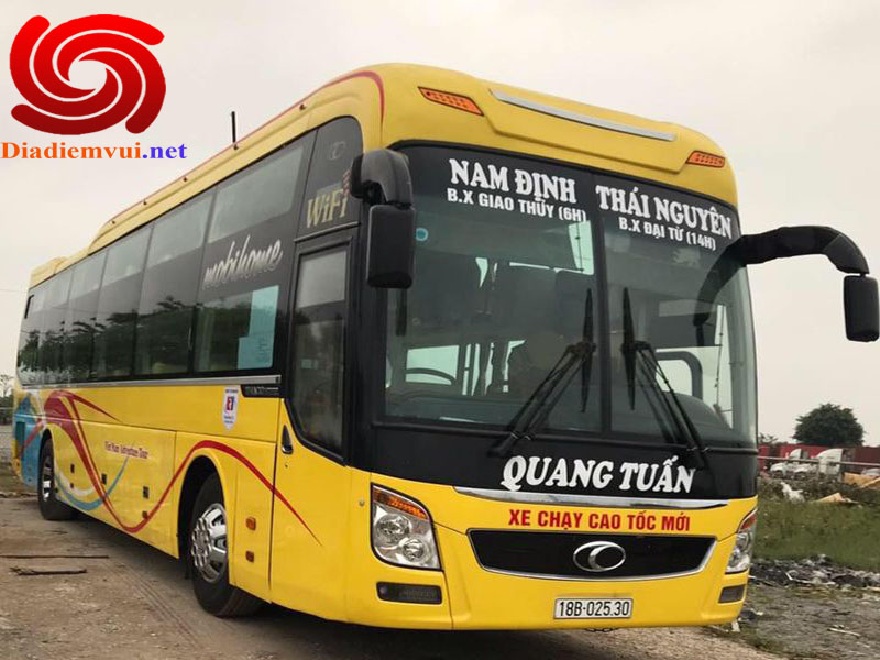 Xe khách Quang Tuấn tuyến Giao Thuỷ Nam Định Thái Nguyên