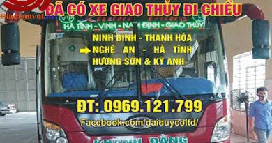 Xe khách tuyến Giao Thuỷ Nam Định đi Vinh Nghệ An, Hà Tĩnh, Đà Nẵng