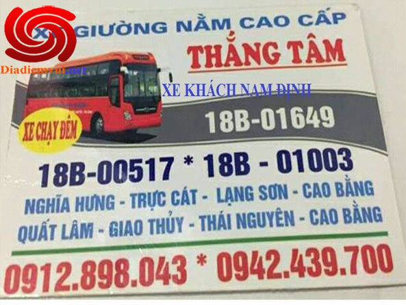 Xe khách Nghĩa Hưng Nam Định đi Sơn La, Điện Biên, Bắc Cạn, Cao Bằng