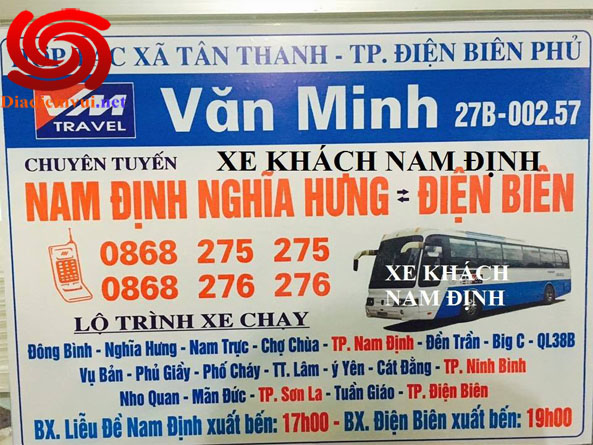 Xe khách Nghĩa Hưng Nam Định đi Sơn La Điện Biên Bắc Cạn Cao Bằng  Địa  Điểm Vui