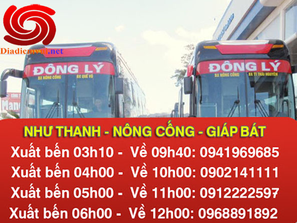 Xe khách Nông Cống Thanh Hoá đi Giáp Bát Mỹ Đình Gia Lâm Yên Nghĩa Hà Nội Bắc Ninh Thái Nguyên