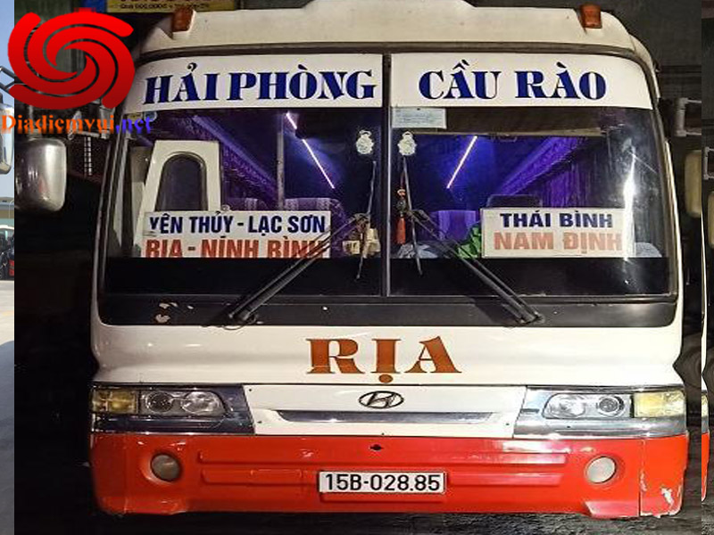 Xe khách thuộc Hợp tác xã vận tải ô tô Ninh Bình tuyến Nho Quan Ninh Bình đi Cầu Rào Hải Phòng