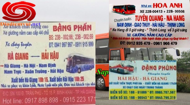 Xe khách Hải Hậu Nam Định đi Tuyên Quang Hà Giang