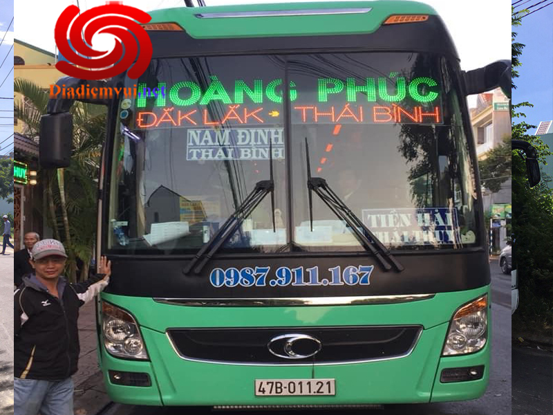 Xe khách Hoàng Phúc tuyến bến xe Thái Bình đi Bến xe Đắk Lắk