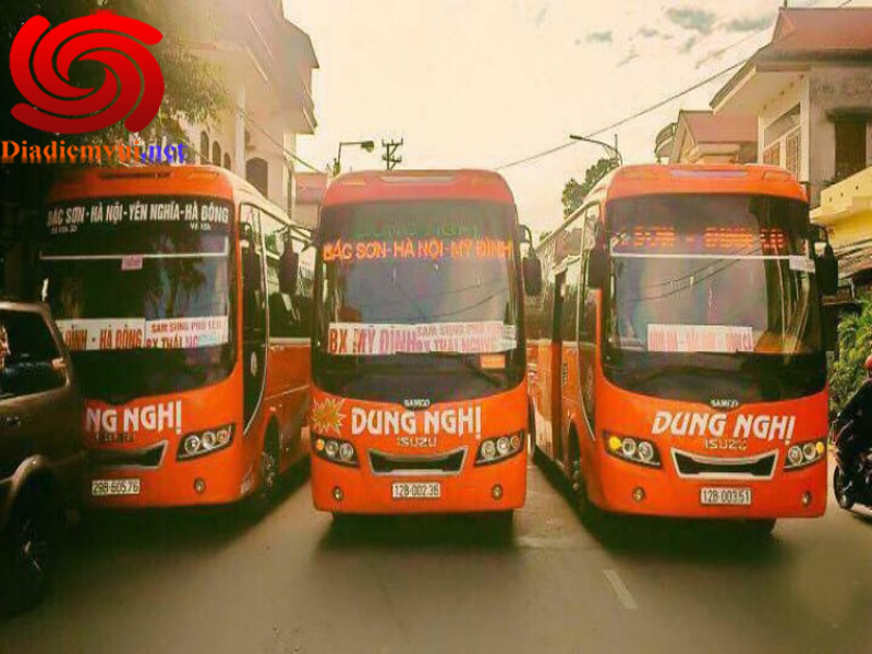 Xe khách Dung Nghị tuyến Đồng Đăng Lạng Sơn đi Mỹ Đình Hà Nội và ngược lại