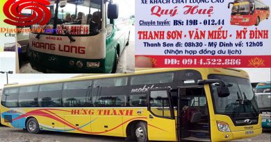 Xe khách tuyến Thanh Sơn Đoan Hùng Phú Thọ đi Mỹ Đình Hà Nội và ngược lại