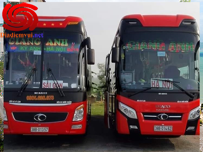 Xe khách Giang Anh tuyến Hà Tĩnh đi bến xe Mỹ Đình Hà Nội và ngược lại