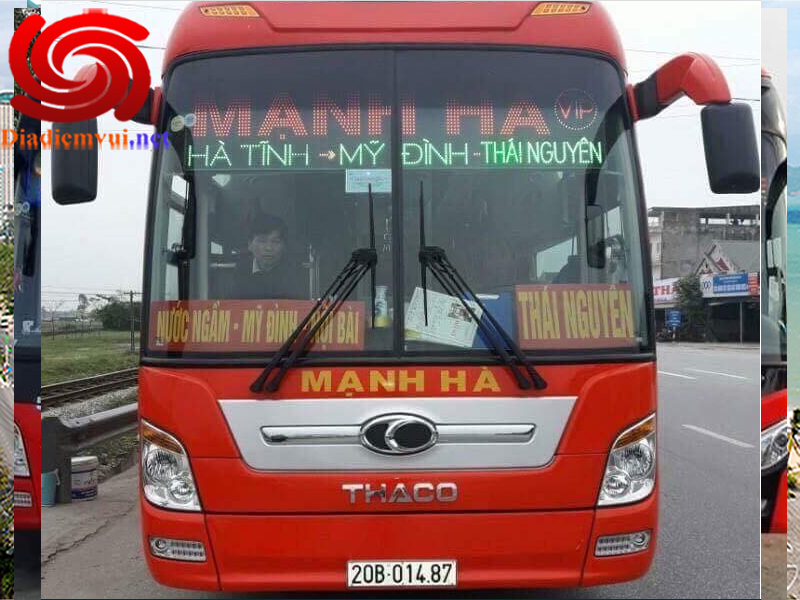 Xe khách Mạnh Hà tuyến Hà Tĩnh đi Hà Nội và ngược lại