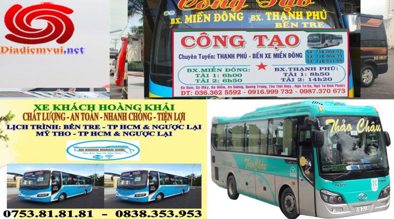 Xe khách tuyến Tp hcm Sài Gòn đi Bến Tre và ngược lại