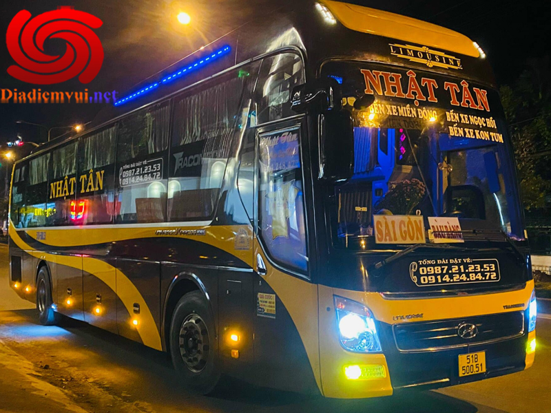 Xe Limousine Nhật Tân tuyến Tp hcm Sài Gòn đi Kom Tum và ngược lại