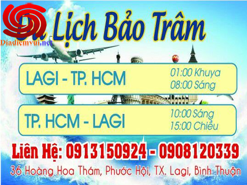 Xe khách Bảo Trâm tuyến Tp hcm Sài Gòn đi La Gi Bình Thuận và ngược lại