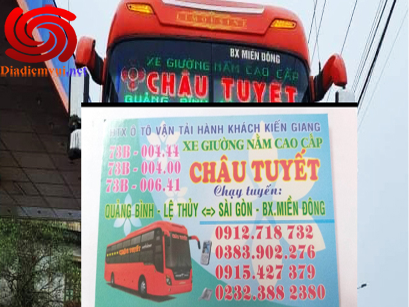 Xe khách Châu Tuyết tuyến Tp hcm Sài Gòn đi Quảng Bình và ngược lại