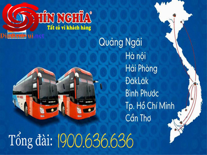 Xe Limousine Chín Nghĩa tuyến Hà Nội đi Quảng Ngãi và ngược lại