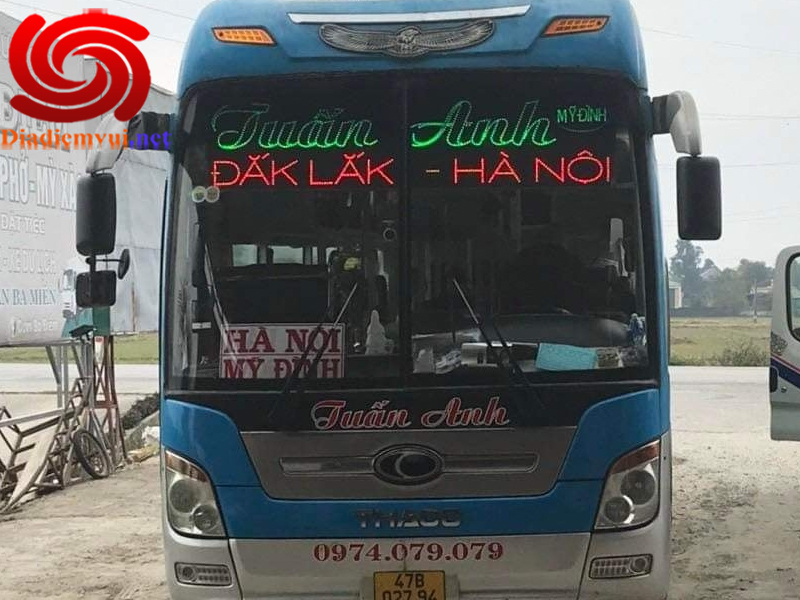 Xe khách Tuấn Anh tuyến Nước Ngầm Hà Nội đi Đắk Lắk và ngược lại