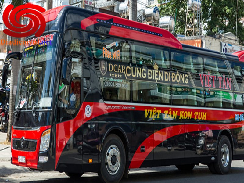 Xe khách Việt Tân tuyến Yên Nghĩa Hà Nội đi Kon Tum và ngược lại